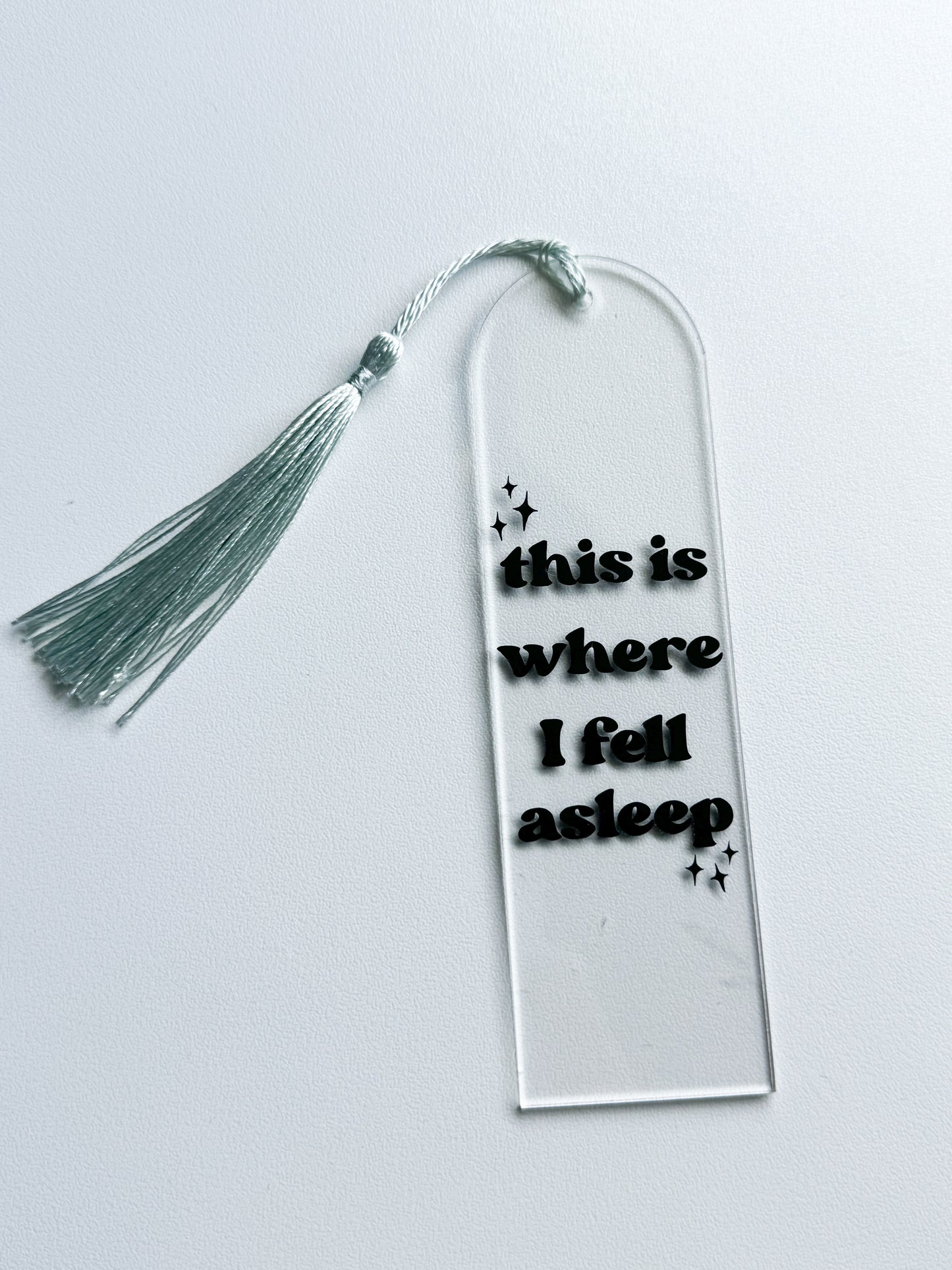 Cute transparent bookmark