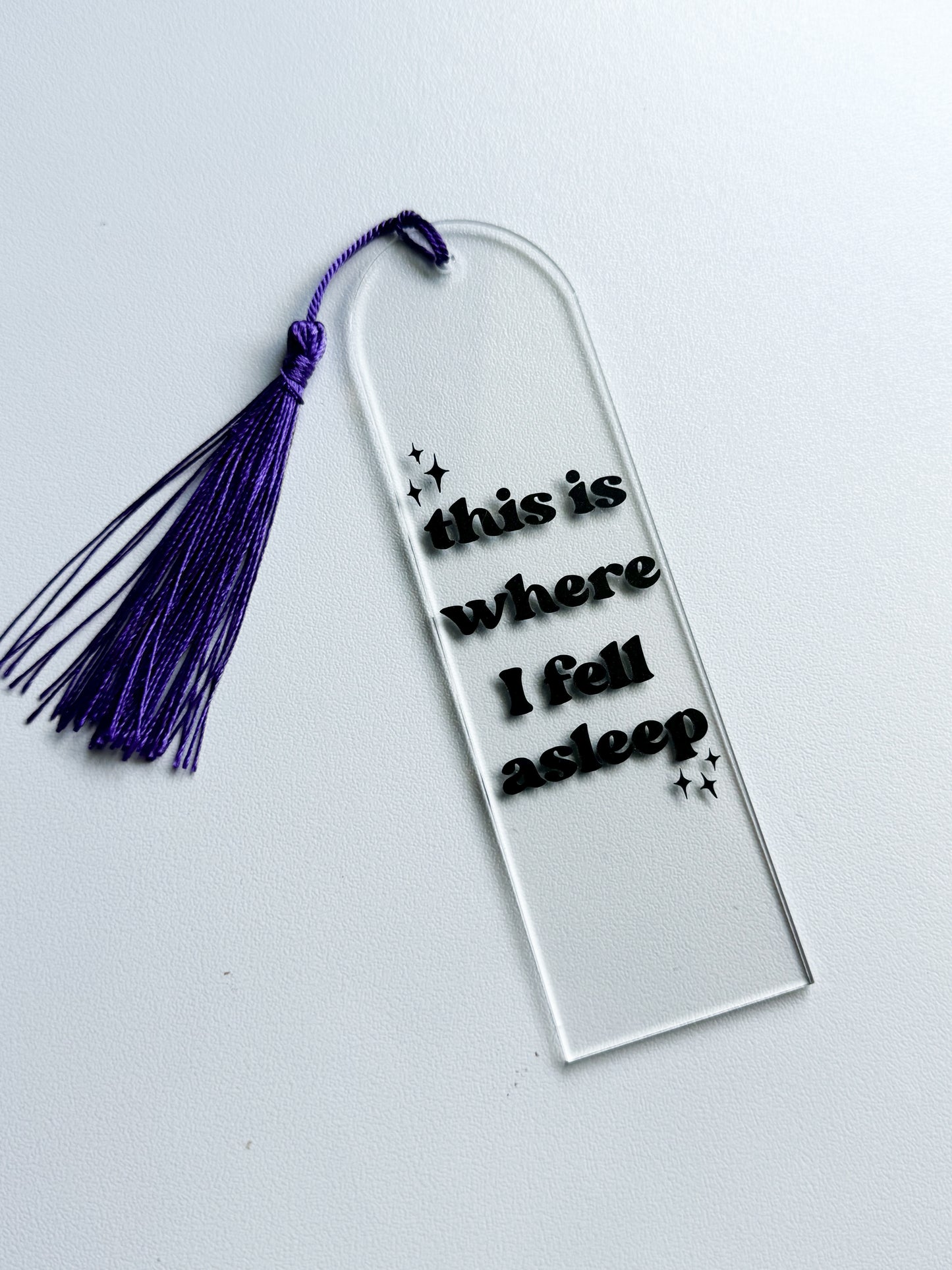 Cute transparent bookmark