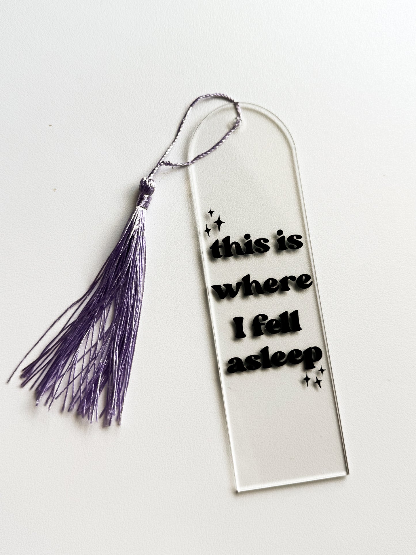 Cute transparent bookmark