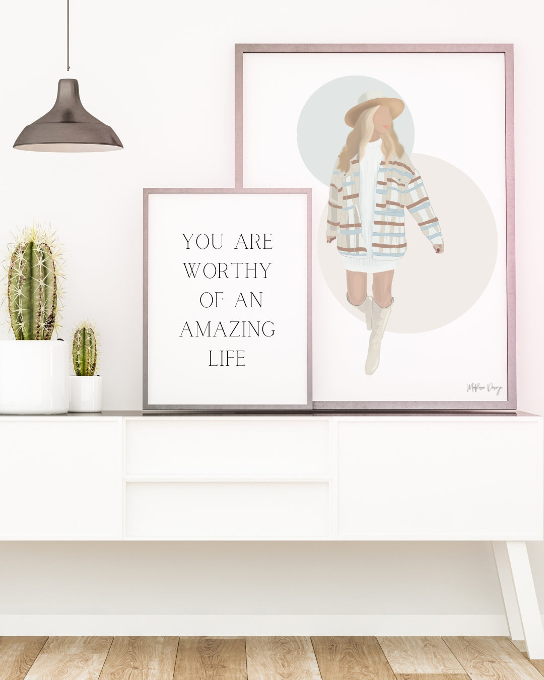 Stylish woman framed poster