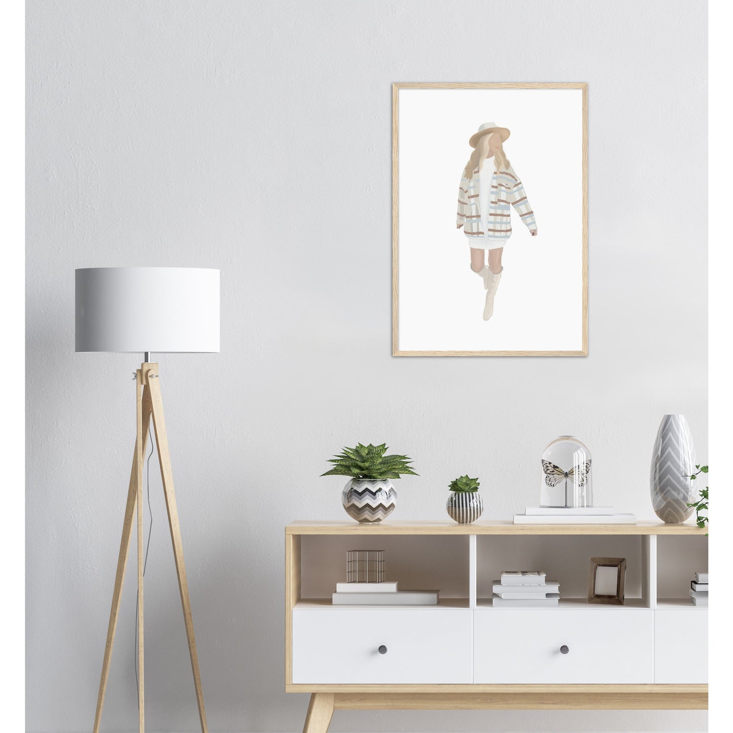 Stylish woman framed poster