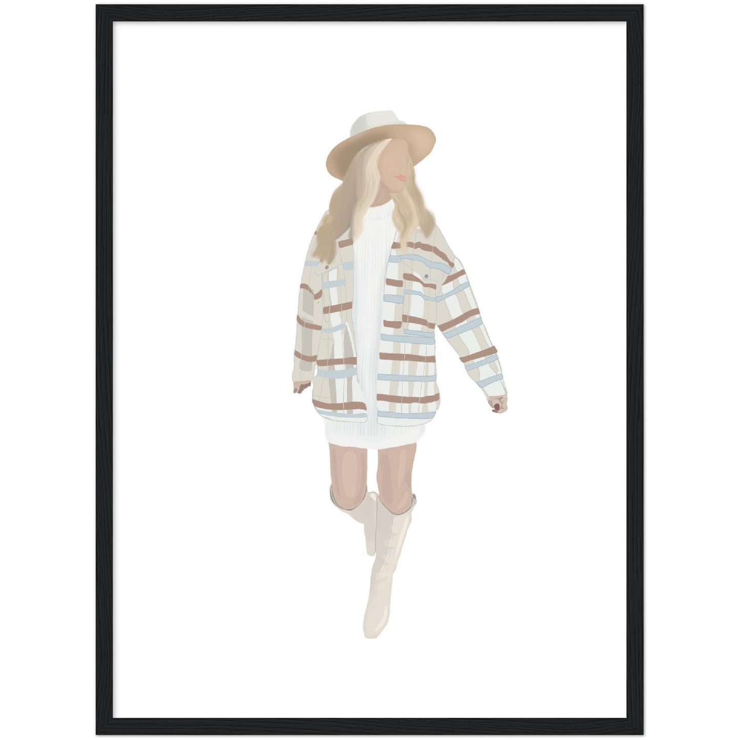 Stylish woman framed poster