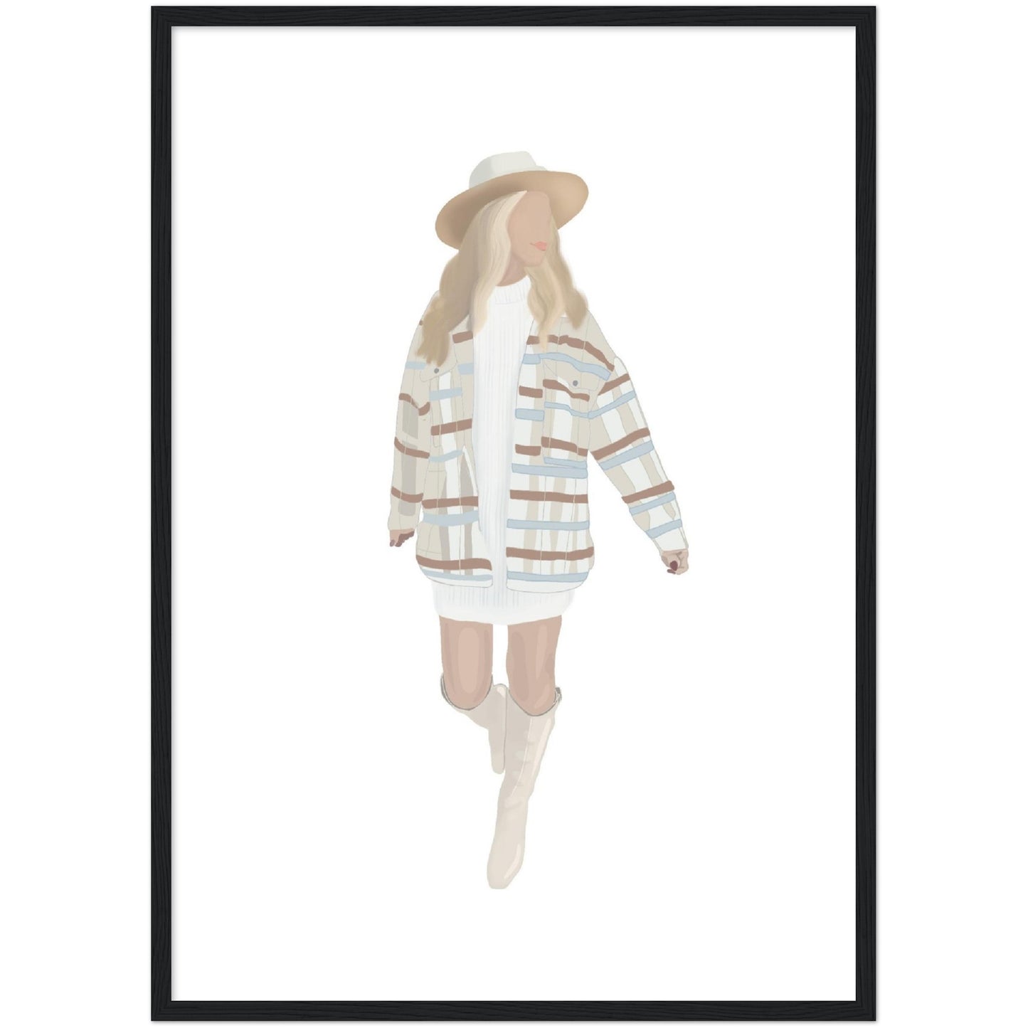 Stylish woman framed poster